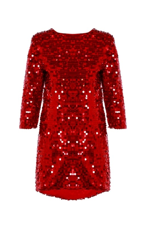 Красное платье Пайетка 